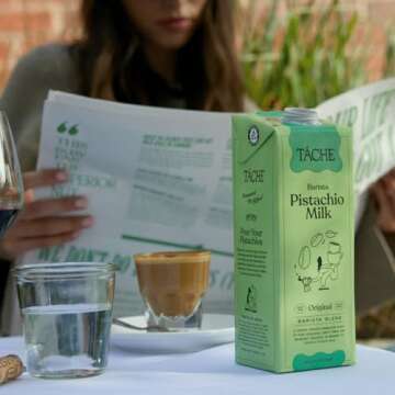 Táche Pistachio Milk - Barista Blend - Rich, Creamy, Lightly Sweet, Plant-Based Milk & Coffee Creamer - Dairy Free, Gluten Free, Vegan, No Oils (32oz, 6-Pack)