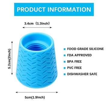 4 Pieces Portable Dog Shower Head Outdoor Shower Camp Shower Attachment Blue Green Water Sprayer Bot...