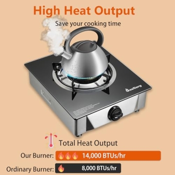 Portable 14K BTUs Single Burner Propane Stove