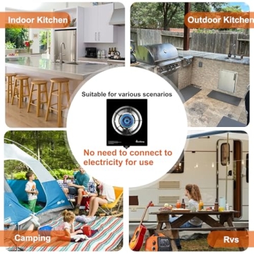 Portable 14K BTUs Single Burner Propane Stove