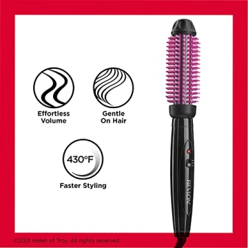 REVLON Heated Hair Styling Brush Silicone Bristles 1" Barrel