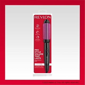 REVLON Heated Hair Styling Brush Silicone Bristles 1" Barrel