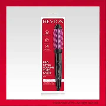 REVLON Heated Hair Styling Brush Silicone Bristles 1" Barrel