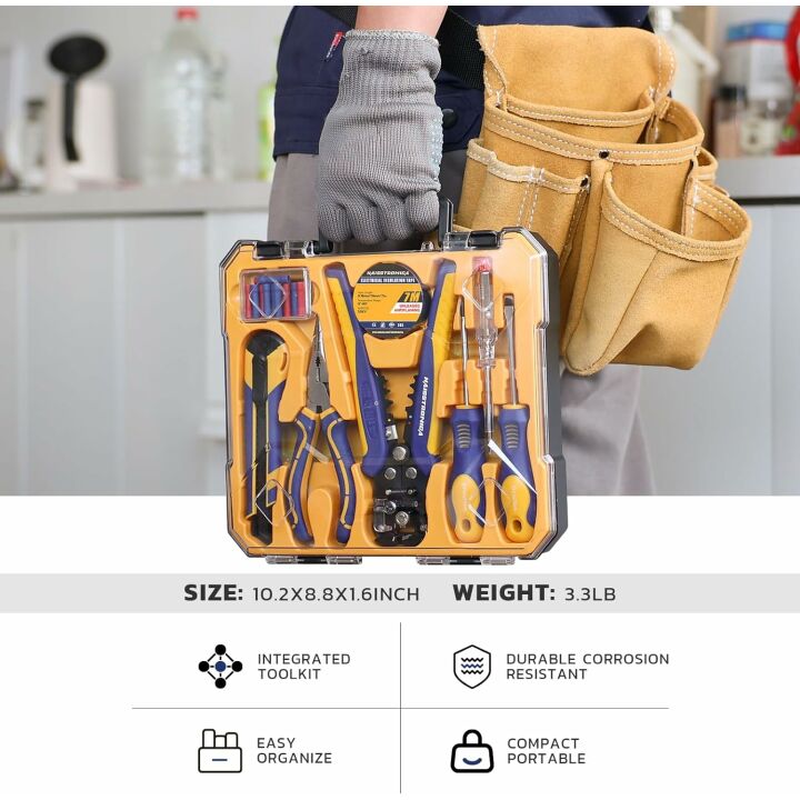 Haisstronica 8 IN 1 Wire Stripper Tool Kit for Electricians