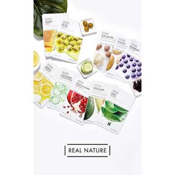 THE FACE SHOP Real Nature Face Mask 15 Pieces Variety Bundle | Naturally Derived,Mild Formula withou...