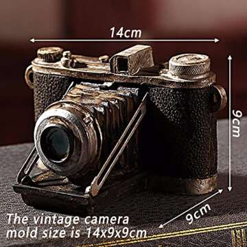 Tong Yue Vintage Old Fashion Resin Camera European Style Ornament for Home Bar Decoration