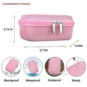 Elonbo Camera Carrying Case for Canon PowerShot G7 X / G7 X Mark II / G7 X Mark III / G9 X Mark III Digital 4K Vlogging Camera, Video Streaming Camera Travel Bag. Mesh Pocket fits Cable, Pink