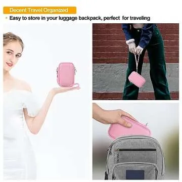 Elonbo Camera Carrying Case for Canon PowerShot G7 X / G7 X Mark II / G7 X Mark III / G9 X Mark III Digital 4K Vlogging Camera, Video Streaming Camera Travel Bag. Mesh Pocket fits Cable, Pink