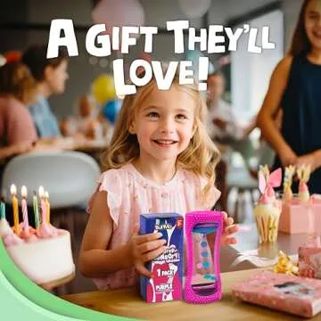 BUNMO Liquid Motion Bubbler Sensory Toy - Calming Fidget Toy for Kids & Adults, Textured Silicone Bubble Timer with Mesmerizing Liquid Flow Sensory Bottles - Small Purple