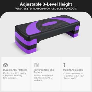 BalanceFrom Aerobic Exercise Step Platform: Adjustable Height Workouts