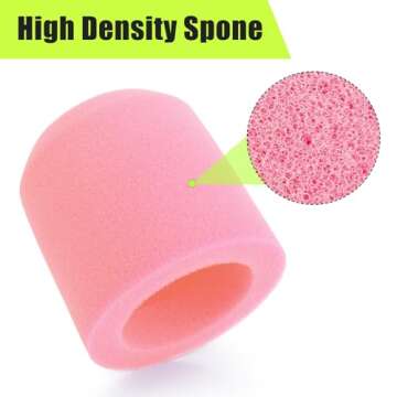 YOUSHARES Pop Filter Compatible with Shure MV7 Microphone - Mic Foam Windscreen Cover for MV7 Microphone to Blocks Out Plosives (Pink)