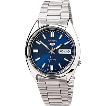 SEIKO 5 Automatic Blue Dial Men's Watch SNXS77 - Timeless Stainless Steel Luxury