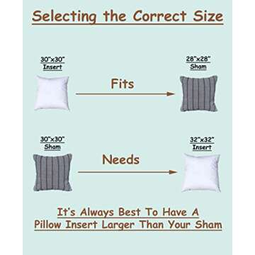 Pillowflex Synthetic Down 30x30 Pillow Insert for Comfort