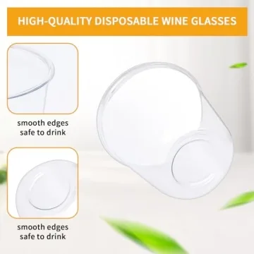 RMERVE 50-Piece Disposable Stemless Glasses Set