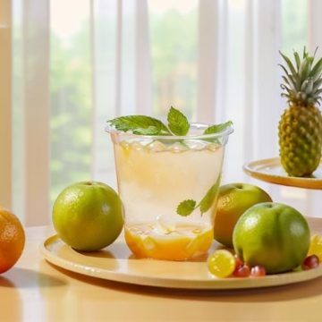 RMERVE 50-Piece Disposable Stemless Glasses Set