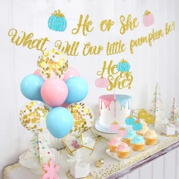 Pumpkin Gender Reveal Decoration Set for Memorable Celebrations