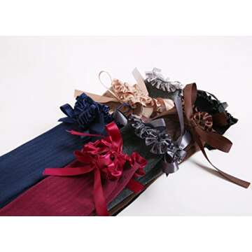 Stylish TOCONFFON Over Knee Socks with Satin Bows