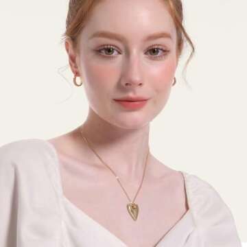 Stunning 14K Gold Plated Heart Drop Earrings Online