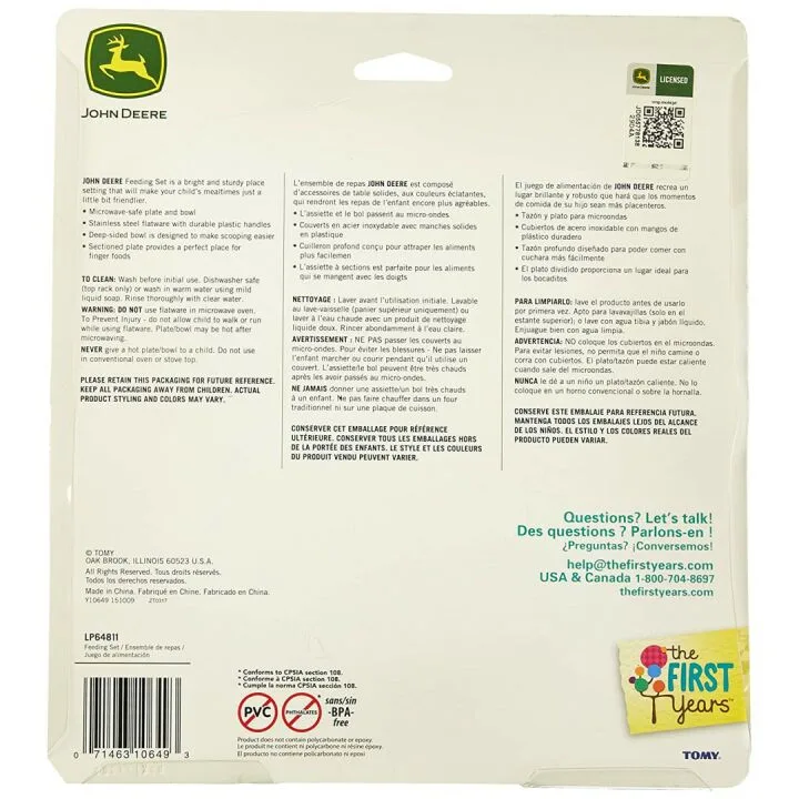 John Deere 4 Piece Johnny Tractor and Friends Set