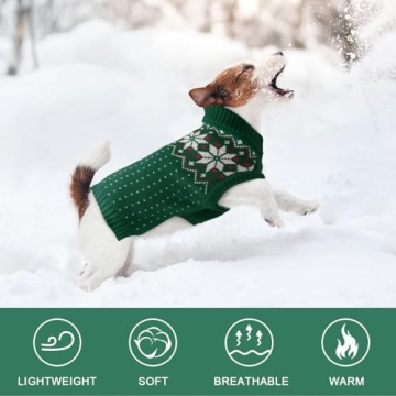 Kuoser Dog Sweater Soft Knitwear for Winter Warmth
