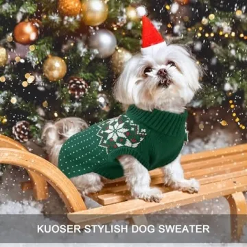 Kuoser Dog Sweater Soft Knitwear for Winter Warmth