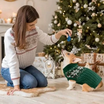 Kuoser Dog Sweater Soft Knitwear for Winter Warmth