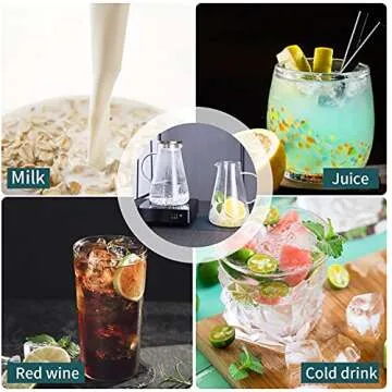 Borosilicate Glass Pitcher with Lid and Spout - 68 Ounces Cold and Hot Water Carafe, Beverage Pitcher for Homemade Iced Tea and Juice (68OZ)