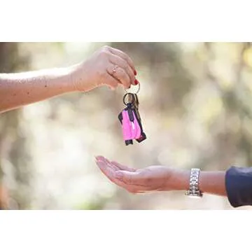 resqme Pack of 2,The Original Emergency Keychain Car Escape Tool, 2-in-1 Seatbelt Cutter and Window Breaker, Made in USA, Pink - Compact safety hammer