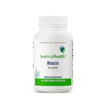 Seeking Health Niacin Supplement - Bioavailable Niacin for Optimal Health - 50 mg, 100 Capsules