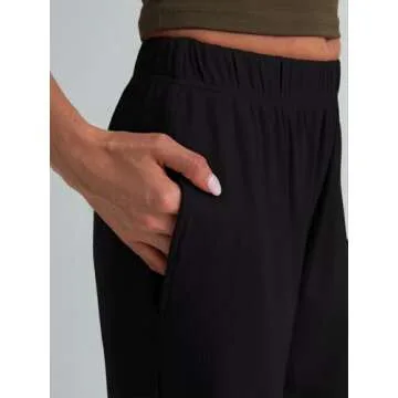 Trendy Queen Womens Wide Leg Pants Sweatpants Comfy Lounge Fit Loose Flowy Pants Fall Fashion Clothes Outfits 2025 Black M