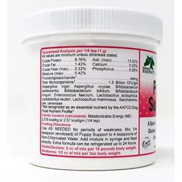 Dogzymes Fading Puppy Support Probiotics Prebiotics Enzymes Glucose Electrolytes Vitamins Minerals Mix 1 to 16 with Water (3 Ounce)