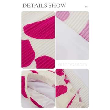 PRETTYGARDEN Women's Office Work Pencil Skirt Stretch High Waist Below Knee Pleated Long Skirts for Women Trendy Midi Skirt (Rose Red, Small)