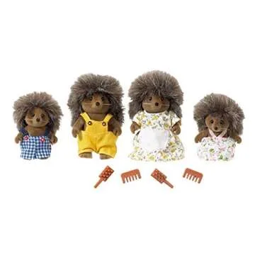 Calico Critters Pickleweeds Hedgehog Family - Set of 4 Collectible Doll Figures for Children Ages 3+