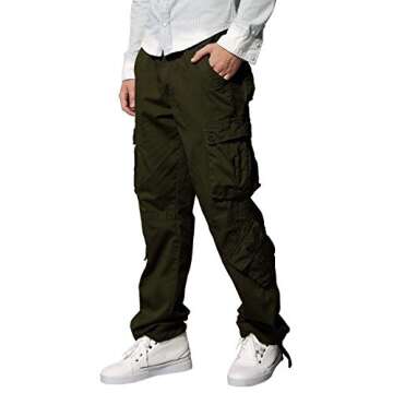 Match Men's Wild Cargo Pants(Army Green,34)