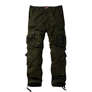Match Men's Wild Cargo Pants(Army Green,34)