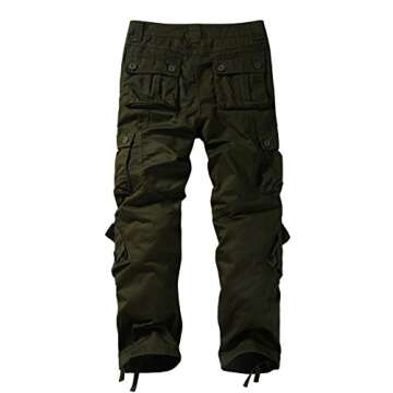 Match Men's Wild Cargo Pants(Army Green,34)