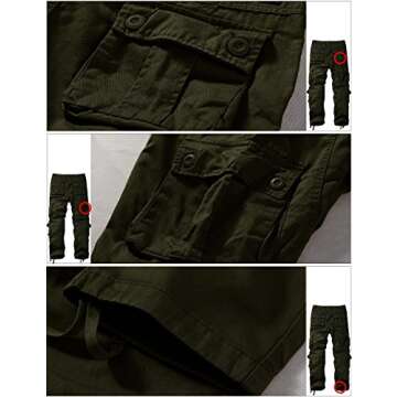 Match Men's Wild Cargo Pants(Army Green,34)