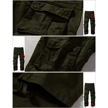 Match Men's Wild Cargo Pants(Army Green,34)