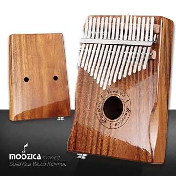 Moozica 17-Key Kalimba Crafted from Koa Wood