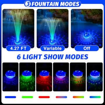 ChlorStar Floating Pool Fountain with Remote, Whale Pool Fountain with Lights, Rechargeable Pool Water Fountain, Above Ground Pool Fountain Waterfall, Swimming Pool Fountains for Inground Pool-1PC