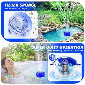 ChlorStar Floating Pool Fountain with Remote, Whale Pool Fountain with Lights, Rechargeable Pool Water Fountain, Above Ground Pool Fountain Waterfall, Swimming Pool Fountains for Inground Pool-1PC
