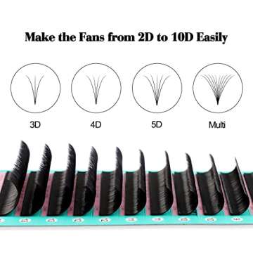 Easy Fan Lashes - 0.03 D Curl Volume Extensions