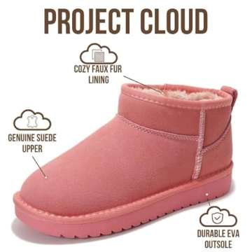 Project Cloud Women's Suede Ankle Boots - Stylish & Warm