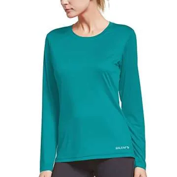 BALEAF Women's Long Sleeve Running Shirts Workout Tops Athletic Gym Hiking T-Shirts Moisture Wicking...