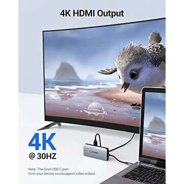 LIKFAVOR USB C Hub, 9 in 1 Dongle, Multiport Adapter with 3 USB Ports, 4K HDMI, PD Charging, 1000Mbps Ethernet, USB C Data Transfer, SD/TF Card Reader, Compatible with MacBook and Type C Laptops