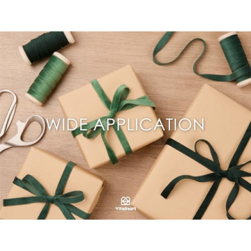 Vitalizart Green Velvet Ribbon Set for Elegant Crafting