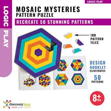 Discovery Toys Mosaic Mysteries Pattern Puzzle | Kid-Powered Learning | STEM Educational Toy Learnin...