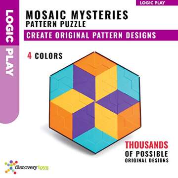 Discovery Toys Mosaic Mysteries Pattern Puzzle | Kid-Powered Learning | STEM Educational Toy Learning & Childhood Development 8 Years and Up