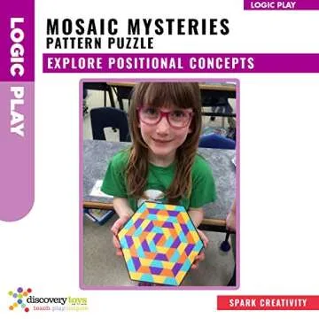 Discovery Toys Mosaic Mysteries Pattern Puzzle | Kid-Powered Learning | STEM Educational Toy Learning & Childhood Development 8 Years and Up
