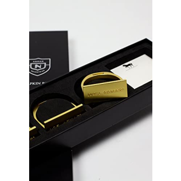 Asmar Equestrian Napkin Ring Set - 4 Rings & 10 Tags